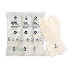 모스트픽 끈질긴 니트릴 고무장갑, 화이트, 중(M), 3개