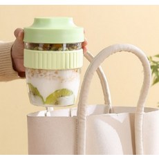 사라사 오트밀 요거트컵 570ml, 그린, 1개