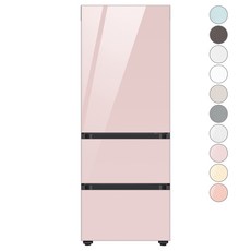 [색상선택형] 삼성전자 비스포크 김치플러스 3도어 키친핏 냉장고 313L 방문설치, RQ33C7451AP