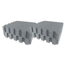 손할매 어린이안전인증 12mm 놀이방 무지 퍼즐매트 20p + 마감재 30p, 그레이, 1세트