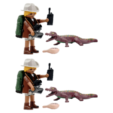 Playmobil 摩比人 探險家和鱷魚人偶套裝 71168, 2組