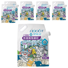 臭味滾 ODOUT 除臭瞬吸礦砂，無香，99%低粉塵，4KG, 6包