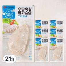 마니커에프앤지 우유숙성 닭가슴살 오리지널, 110g, 21개