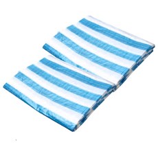 TRENY 防水帆布 20 x 20尺, 戶外遮陽防雨, 輕巧耐用, 藍白條紋, 2入, 2個