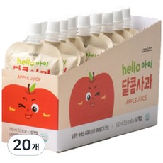 아올다 hello 아이 달콤사과 주스, 100ml, 20개, 사과맛