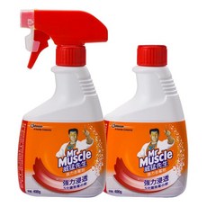 Mr Muscle 威猛先生 強力去霉劑 噴槍瓶 + 補充瓶 Set, 有效除霉殺菌99.9%, 長效防霉30天, 日本製造, 800g, 1組