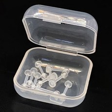 耶魯納 簡約壓克力矽膠穿刺飾品多款組合10入附收納盒套組