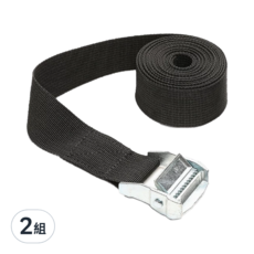 貨物綑綁繩 Set 2條, PP織帶+金屬, 長度100cm至500cm, 2組