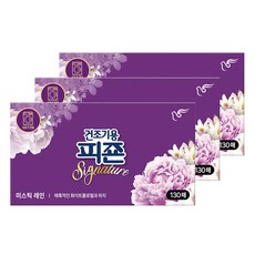 피죤 건조기용 시그니처 시트 섬유유연제 미스틱레인 본품, 130개입, 3개