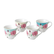 로얄알버트 미란다커 에브리데이 머그 350ml 4종 세트, 화이트, 옐로우, 그린, 블루, 1세트