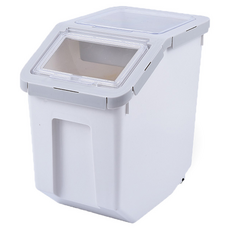 PETRIUM 雙密封寵物食品儲物箱 S號, 灰色, 28L