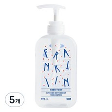 프랭클린 주방세제 젖병세정제, 500ml, 5개