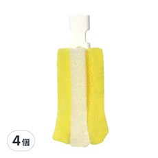 PUKU 藍色企鵝 奶瓶刷頭 替換刷頭2入組，適用於所有類型的奶瓶, 4個