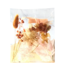 A-ONE 匯旺 浮游花DIY花材包 Set, 天然植物乾燥花, 12 x 12 CM, H10 橙金流光 彩色