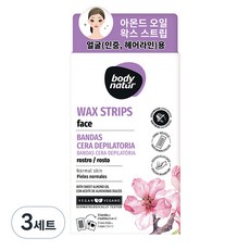 바디네이처 아몬드오일 왁스스트립 얼굴용, 3세트