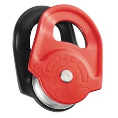 PETZL RESCUE 擺動側板式滑輪, 側擺式高效率滑輪, 適用於7-13mm直徑繩索, 95% 效率, 工作負荷 4 kN x 2 = 8 kN, 185g, 紅色