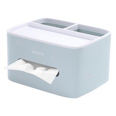 ecoco 意可可 收納面紙盒, 藍色, ABS, PP, 1個