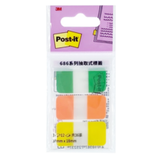 3M Post-it 利貼 抽取式標籤 686MC-6, 36張, 1包