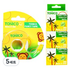 Shin Hung Tonyco Scotch 多用途花式膠帶座猴子透明 + 填充透明 3P 套裝, 5組