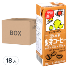 KIKKOMAN 龜甲萬 豆乳飲料 麥芽咖啡風味, 200ml, 18入