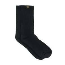 Matchwood Basic Sock 經典布標中筒襪, 黑色, US8-11 (26-29cm), US8~11, 全黑款, 1雙