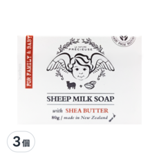 SoMuch 壽滿趣 LA NATURE PRECIEUSE 紐西蘭綿羊乳護膚皂 乳油木果 80g, 3個