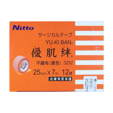 Nitto 日東 優肌絆不織布透氣膠帶 25mm x 7m 12捲, 1盒
