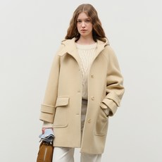 던스트 HOODED CASHMERE HALF COAT UDCO4D223