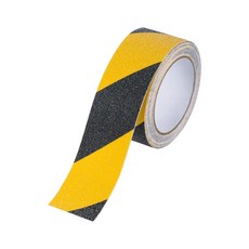 Neon 台灣霓虹 PVC磨砂防滑警示膠帶, 黃黑色, 5米長, 寬50mm, 厚0.8mm, 防水防油, 樓梯/浴室/工廠適用, 5cm x 5m, 黃色 + 黑色, 1個