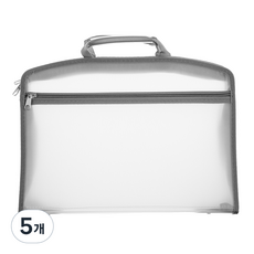 에코청운 BS 지퍼화일 A4 5cm, 회색, 5개