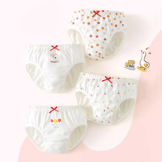 shengters 盛特士 女童三角褲 4件組, 95%棉 5%彈性纖維, 100cm, 碎花系列