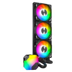 MONTECH HyperFlow ARGB 水冷散熱器 360mm, 黑色, 高效散熱, ARGB燈效, 1個, HyperFlow ARGB 360mm