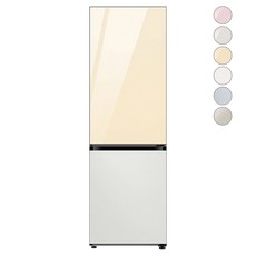 [색상선택형] 삼성전자 비스포크 냉장고 방문설치, 글램 바닐라 + 코타 화이트,