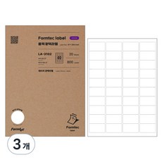 Formtec 雷射用光澤標籤 800入 LA-3102, 3個