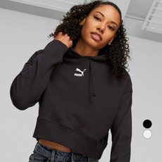 [PUMA]푸마_여성용_클래식 크롭 후디 티셔츠_CLASSIC CROP HOODIE TEE_62038899