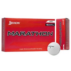 DUNLOP SRIXON MARATHON 高爾夫球二層球 15入, 白色, 2組