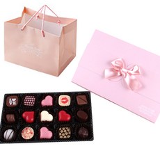 로맨틱러브 15구 수제초콜릿 선물세트 랜덤 발송, 초콜릿 15종 + 포장상자 + 쇼핑백, 1세트