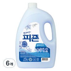 피죤 섬유유연제 블루비앙카 본품, 2.5L, 6개