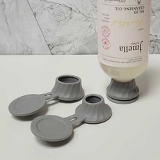 Moreble洗髮精節省倒置按壓蓋, 灰色, 3個