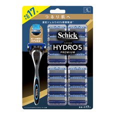 Schick 舒適牌 水次元5Premium 刮鬍刀 刀把 + 刀片 17個, 1組