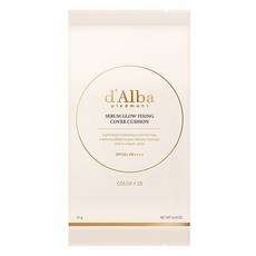 [비건뷰티] 달바 세럼 글로우 픽싱 커버 쿠션 파운데이션 리필용 17g, 23호, 1개
