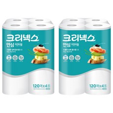 크리넥스 안심 키친타월 120매, 8개