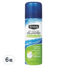 Schick 舒適牌 刮鬍泡 敏感型，溫和配方，滋潤保濕, 210g, 6瓶