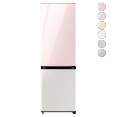 [색상선택형] 삼성전자 비스포크 냉장고 방문설치, 글램 핑크 + 글램 화이트,