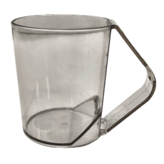 OMORY 沁透倒立可瀝水漱口杯 300ml 2個, 透明灰, 1組