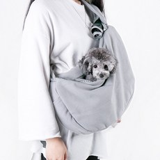 DING DONG PET 基本款寵物網狀背帶包, 灰色, 1個