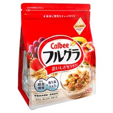 Calbee 卡樂比 Frugra 富果樂 水果麥片，含膳食纖維及維生素 A、B1，日本京都製造, 380g, 1包