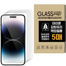 파인스 아이폰 강화유리 액정보호필름 5p, 1세트