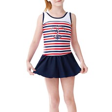 Loveteen kids 小女連身帶裙, 尼龍80% 彈性纖維20%, 附泳帽, 115~125cm, K2060995408, 1件
