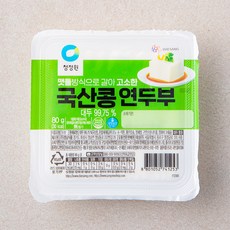 청정원 국산콩 연두부, 80g, 1개